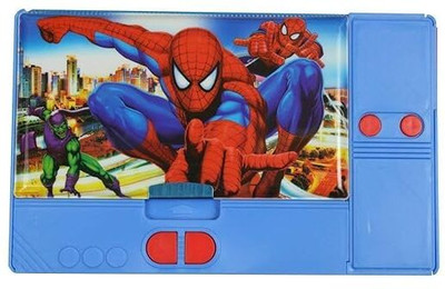 cherrytree Jumbo Spider Pencil Box With Inside 6 Hidden Pockets Jumbo Big, Art Plastic Geometry Box(Multicolor)