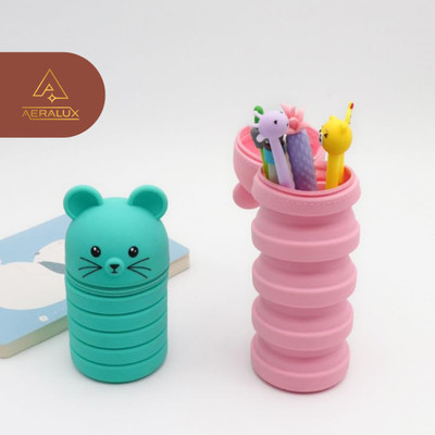 AERALUX Pen Bag Decompression Pencil Case Telescopic Container Art Plastic Pencil Box(Set of 1, Multicolor)