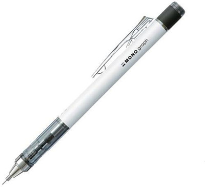 Tombow Mono graph Mechanical Pencil, Monograph 0.7mm WHITE Pencil(Set of 1, White)