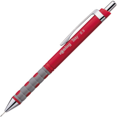 rotring Tikky Mechanical Pencil | 0.5mm | Triangular Grip | Mechanical Pencil(Set of 1, Red)