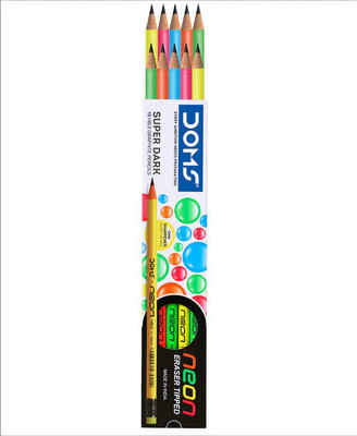 SSAGI DOMS RUBBER TIPPED PENCIL WITH SHARPENER *PACK OF 50 PENCILS Pencil(Set of 5, Black)