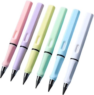 EarthBloom Inkless Pencil with Eraser Long Lasting Break Resistant Set of 4 PCS With Eraser Pencil(Set of 4, Multicolor)
