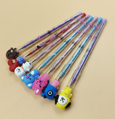 Paper Bear BT21 7 Push-up Non - Sharpening Stacking Pencil Pencil(Multicolor)