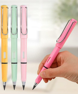 Antoj 3Pcs Everlasting Inkless Pencils Portable Reusable and Erasable Writing Pencil Pencil(Multicolor)