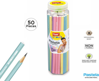 Flair Creative Pastela Pencil Pack of 50 Pencil(Set of 50, Multicolor)