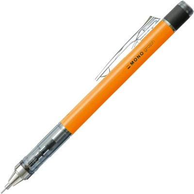 Tombow Mono Graph Mechanical 0.7mm Pencil(Set of 1, Neon orange)