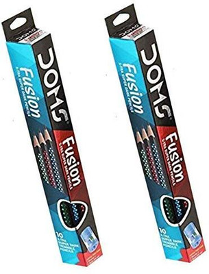 DOMS Fusion X-Tra Super Dark Pencils (Pack of 50) Pencil(Set of 5, Multicolor)