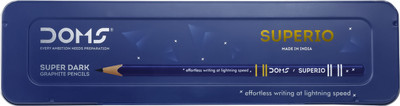 DOMS Superio Tin Box Pencil(Set of 1, Blue)