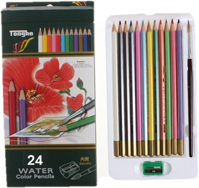 Sabahz Trading Tonghe ColourUp Watercolor Pencil Set for Children| Pack of 24 Colour Pencil(Set of 24, Multicolor)
