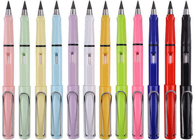 Poohan Reusable Inkless Pencil with eraser Metal Pencil (Pack of 12) RANDOM MULTICOLOUR Pencil(Set of 12, Multicolor)