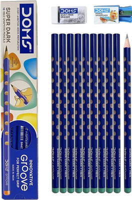 DOMS Groove Pencils Pack of 100 Pencil(Black)