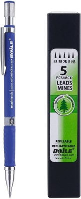 KRAFTMASTERS 2.0mm Mechanical Auto Pencil and Lead Box 5 Leads Body Color Blue Pencil(Set of 2, Multicolor)