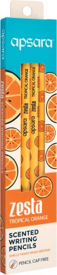 APSARA Zesta Scented Pencils Pack of 6 Pencil (Tropical Orange) Pencil(Set of 1, Orange)