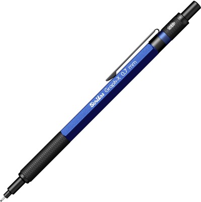 Scrikss Office Graph-X 0.7mm Mechanical Pencil | Push Mechanism | Brass Body Pencil(Set of 1, Metallic Blue)