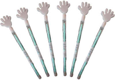 YEF Pack of 6 designer Colorful Pencils for Girls with Hand Finger Shaped Pencil(Multiclour)