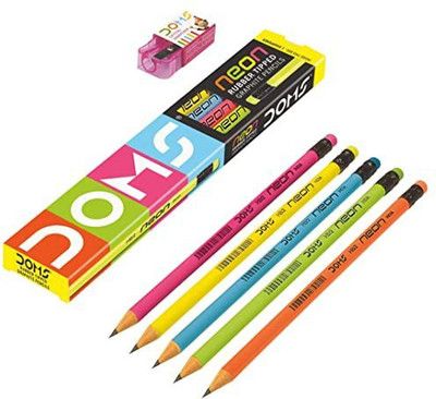 NICELIFE COLLECTIONS DOMS RUBBER TIPPED PENCIL WITH SHARPENER *PACK OF 40 PENCILS WITH 4 SHARPENERS* Pencil(Multicolor)