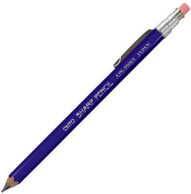 OHTO Mechanical Pencil Wood Sharp with Eraser, 0.5mm Pencil(Blue)