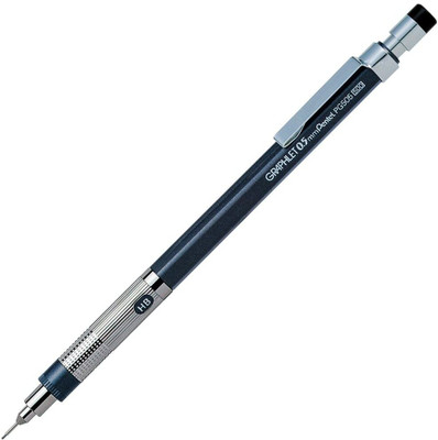 PENTEL Graphlet Mechanical Pencil, 0.5mm (PG505-AD) Pencil(Set of 1, Black, Silver)