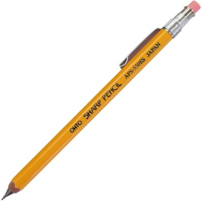 OHTO Mechanical Pencil Wood Sharp with Eraser, 0.5mm Pencil(Yellow)