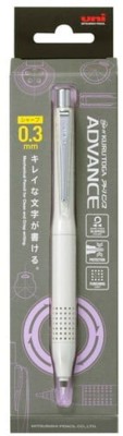 UNI Mitsubishi 0.3mm Pencil Kurutoga Advanced Upgrade Ivory Pencil(Set of 1, White)