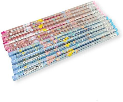 YEF Cute Eraser Tipped Pencils in Mermaid Theme Design (Pack of 12) Pencil(Set of 12, Multiclour)