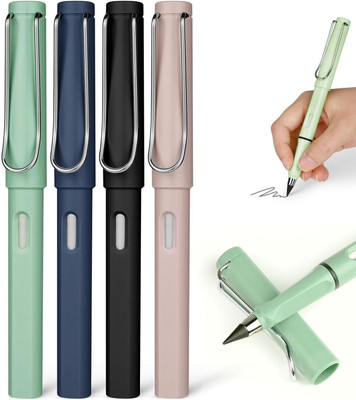 skyunion 4PCS of Everlasting inkless pencil Infinity Everlasting Replaceable Graphite Nib Pencil(Set of 4, Multicolor)