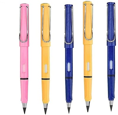 CottonTee Inkless mechanical pencil Reusable and Erasable Metal Writing Pens Pencil Pencil(Set of 5, Multicolor)