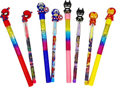 dishvy Avengers Pen Gift Set(Pack of 8, Ink Color - Blue)