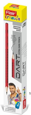 Flair Creative Dart Extra dark Pencil Pack of 10 Pencil(Set of 12, Multicolor)