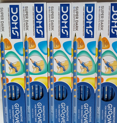 DOMS X-TRA Super Dark Pencil-5pack Pencil(Set of 50, Multicolor)