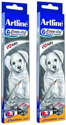 SUNRISE TRADING Sketch Pencil Set - Pack of 12 Pencil(Set of 6, Multicolor)