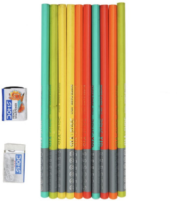 DOMS Y1 PLUS Pencil(Set of 10, Multicolor)