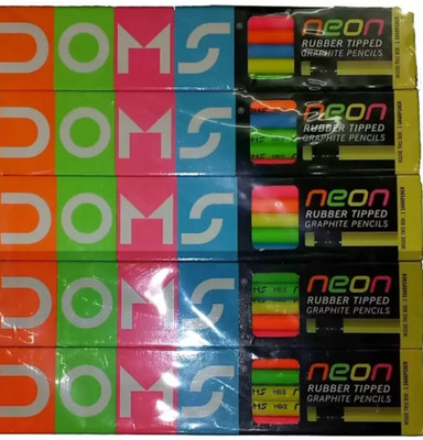 DOMS Neon Super Dark Graphite Pencil Pack of 50 Pencil(Black)