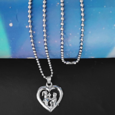 Sullery Valentine Gift Couple You & Me Heart Locket Sterling Silver Stainless Steel Pendant