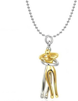 Riingzinee hug pendant, couple hugging pendant necklace Gold-plated Stainless Steel Pendant