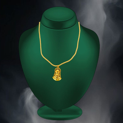 JagatguruShop Shree ram Jaap HanumanJi Religious God Pendant with Mala for Men & W en Gold-plated Brass, Alloy Pendant Set