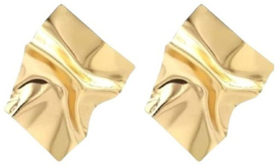 uniworldwide women korean stylish Studs golden ear rings Anti Tarnish Alloy Brass Pendant