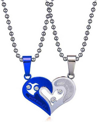 m a enterprises F 475_new_JSE-NEELA PENDANT_397 Black Silver Stone Pendant Set