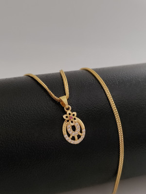 Shree Fashions World Gold-plated Brass Pendant Set