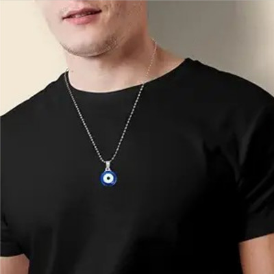 Vipunj Vedansh Enterprises Stylish Silver Plated Evil Eye Pendant Sterling Silver Alloy Pendant Set