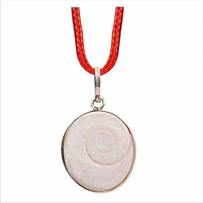 bhaedwaj Natural Certified Gomati Chakra Pendant with Red Thread for Positive Energy Alloy, Stone Locket