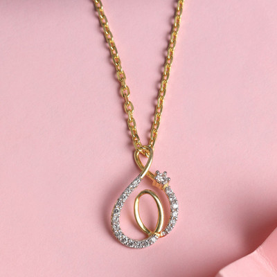 CLARA Gold-plated Cubic Zirconia Sterling Silver Pendant