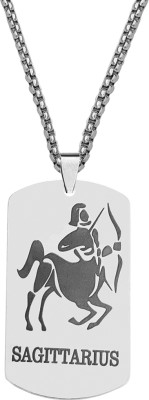 Sullery Dog Tag Astrology Jewelry Zodiac Charm Stainless Steel Pendant Sterling Silver Stainless Steel Pendant
