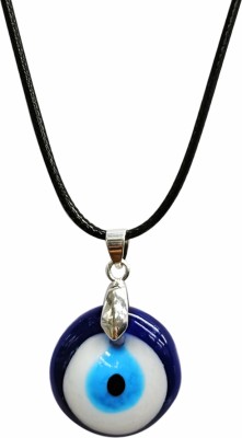 9dzine Evil Eye Charm Big Round Pendant with Thread for Men & Women Crystal Pendant