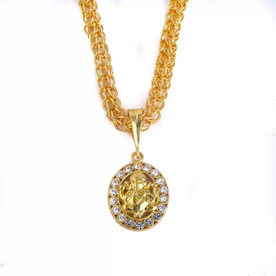 OFBOSMI 1 gram Pendant set With chain for man and boy New design new year Gold-plated Diamond Alloy