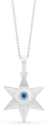 Miss Highness Rhodium Plated Silver Evil Eye Pendant – Luxury, Fashionable Gift Women & Girls, Rhodium Cubic Zirconia Sterling Silver Pendant