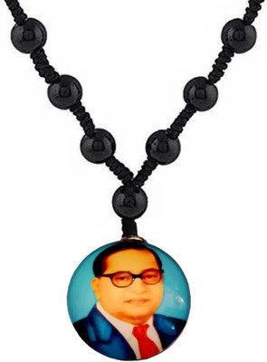 Armoise Shiv Hari Dr.Babasaheb Ambedkar Locket Black Beads Mala Alloy Pendant Set