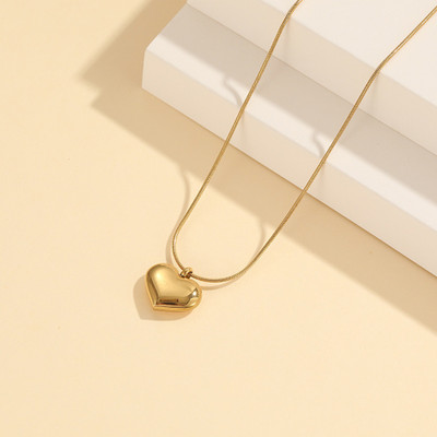 Miami Heart pendant for women Girls anti tarnish necklace chain locket Aesthetic Gold-plated Alloy, Metal, Brass, Stainless Steel Pendant