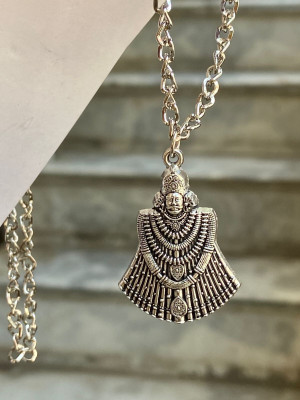 Malas Collection Shyam Baba Locket, Khatu Shyam Locket, Religious Pendant, Religious Necklace Silver Stainless Steel Locket