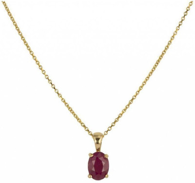RATAN BAZAAR Gold-plated Ruby Pendant Gold-plated Ruby Bronze Pendant